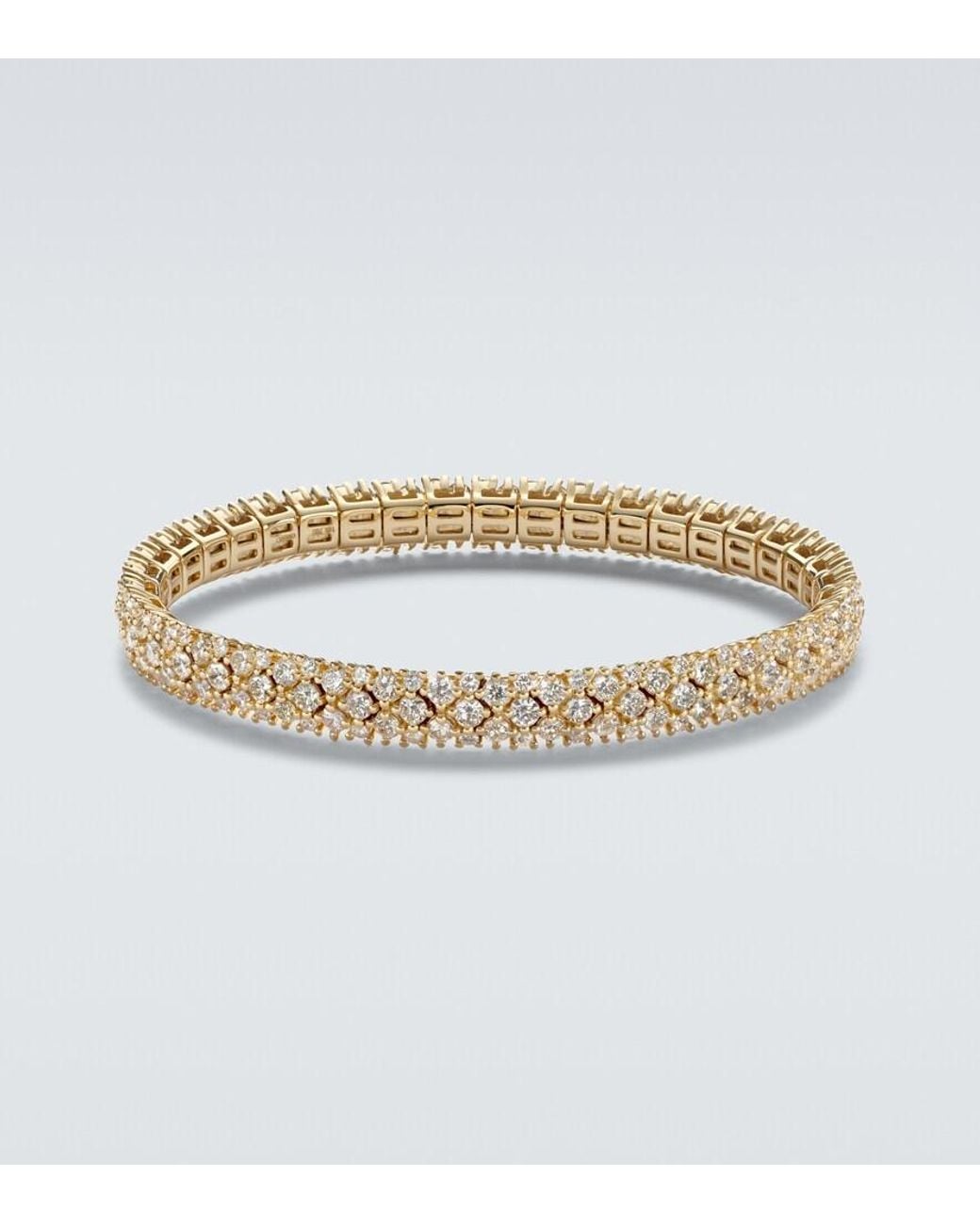 SHAY Metallic Stretch 18Kt Bracelet With Diamonds for men