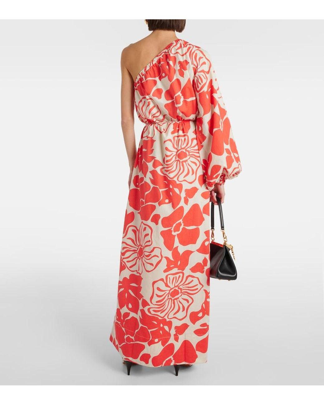 Faithfull The Brand Red Amorosa Floral Cotton Maxi Dress