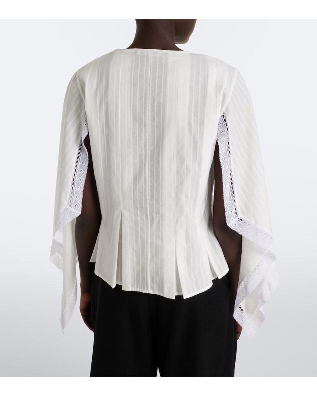 J.W. Anderson White Draped Cotton Top