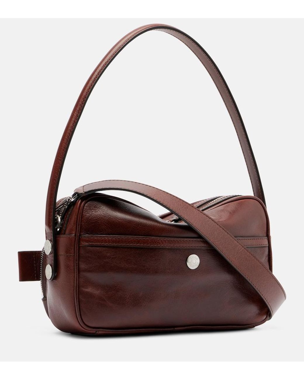 Acne Brown Camero Party Leather Shoulder Bag