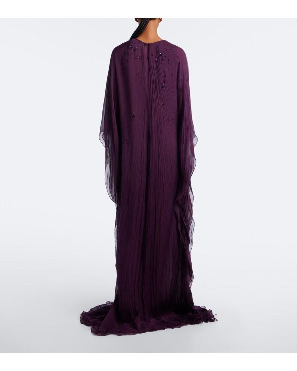 Marmar Halim Purple Embellished Kaftan