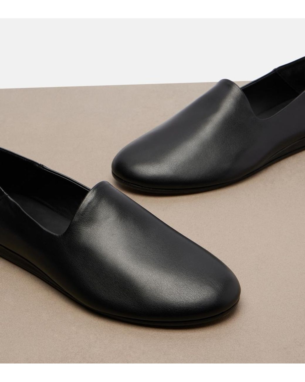 Jacquemus Black Slip-Ons Aus Leder