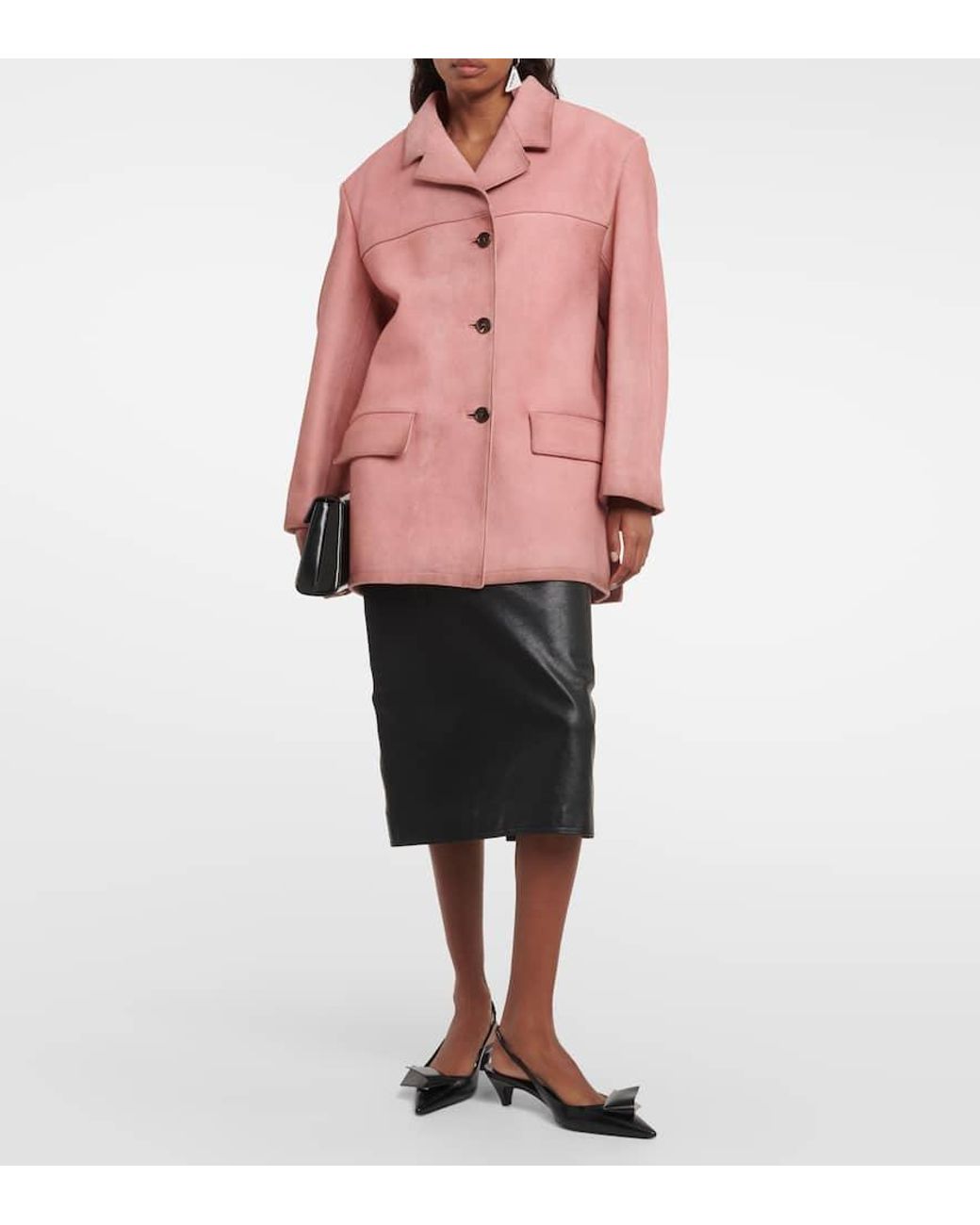Prada Pink Suede Single-Breasted Jacket
