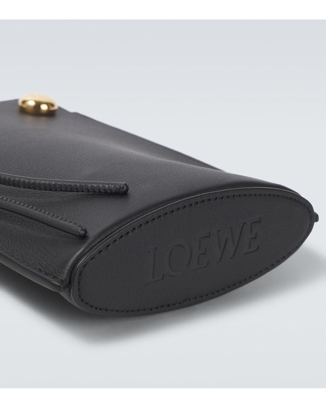 Loewe Black Pebble Dice Pocket Leather Shoulder Bag for men