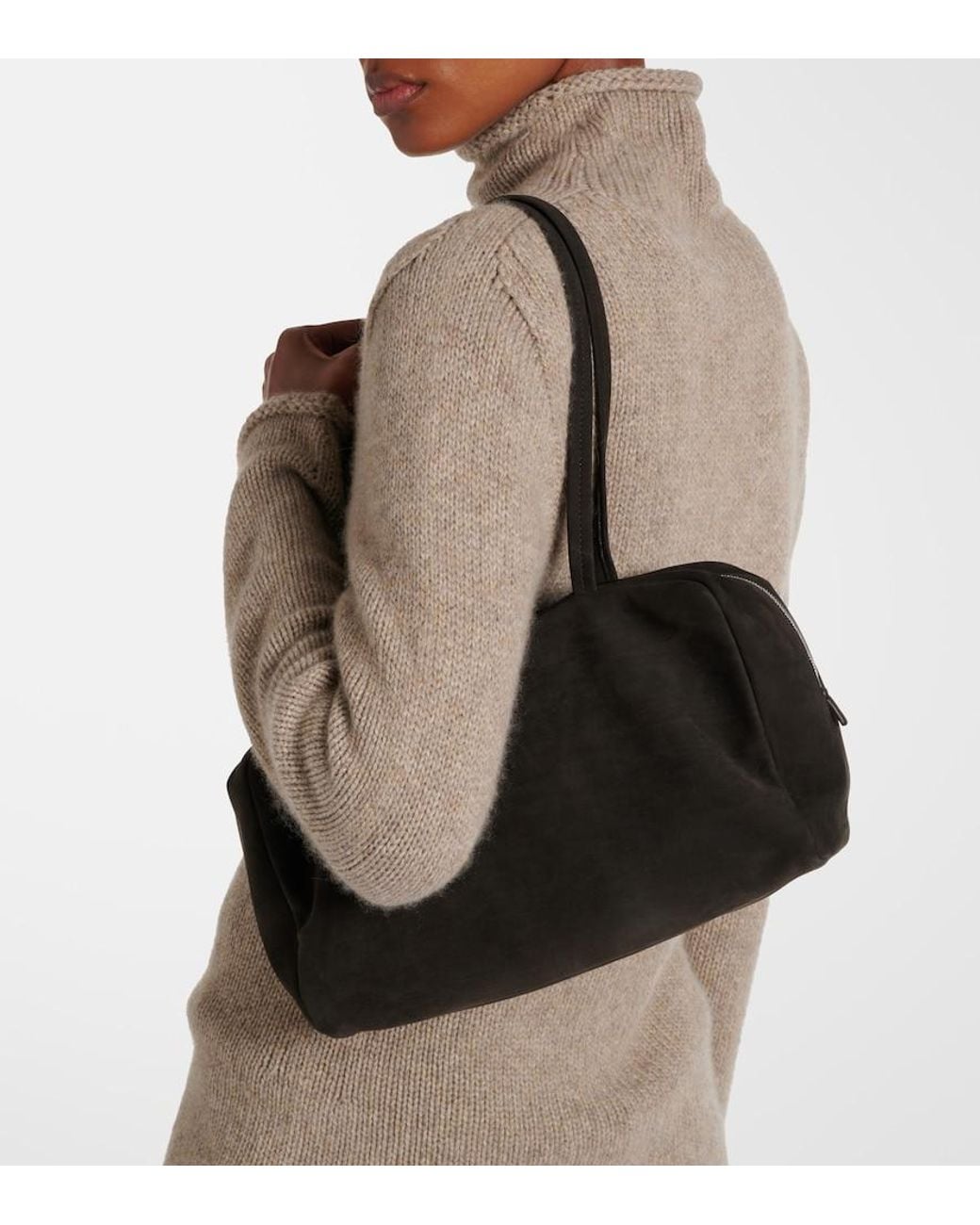 The Row Black Tote Bag Astra Aus Leder