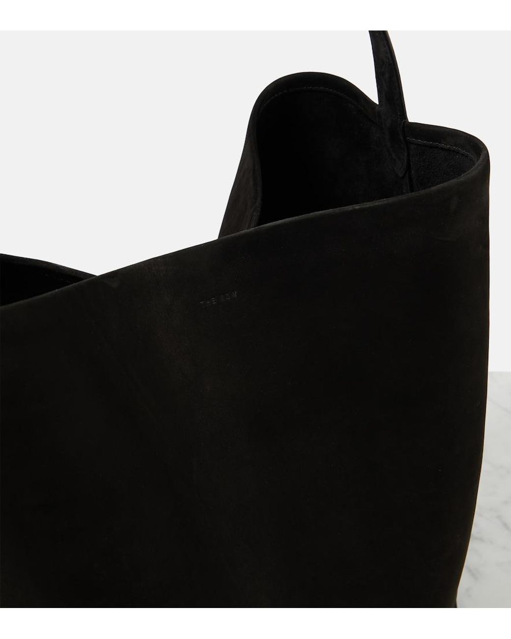 The Row Black Tote Bag N/S Park Large Aus Leder