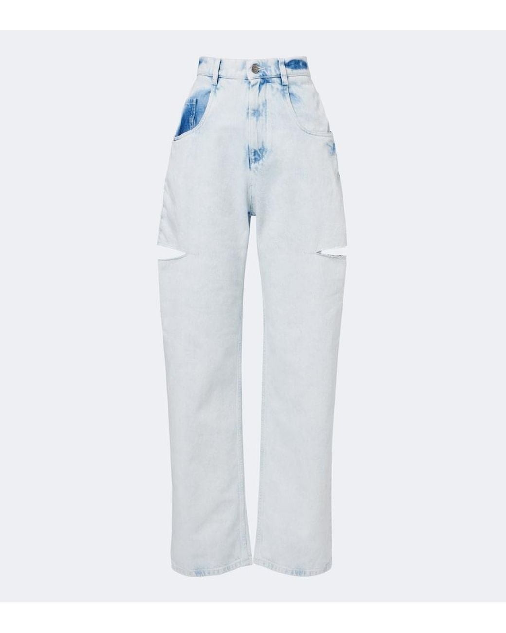 Maison Margiela Blue Cutout Barrel-Leg Jeans