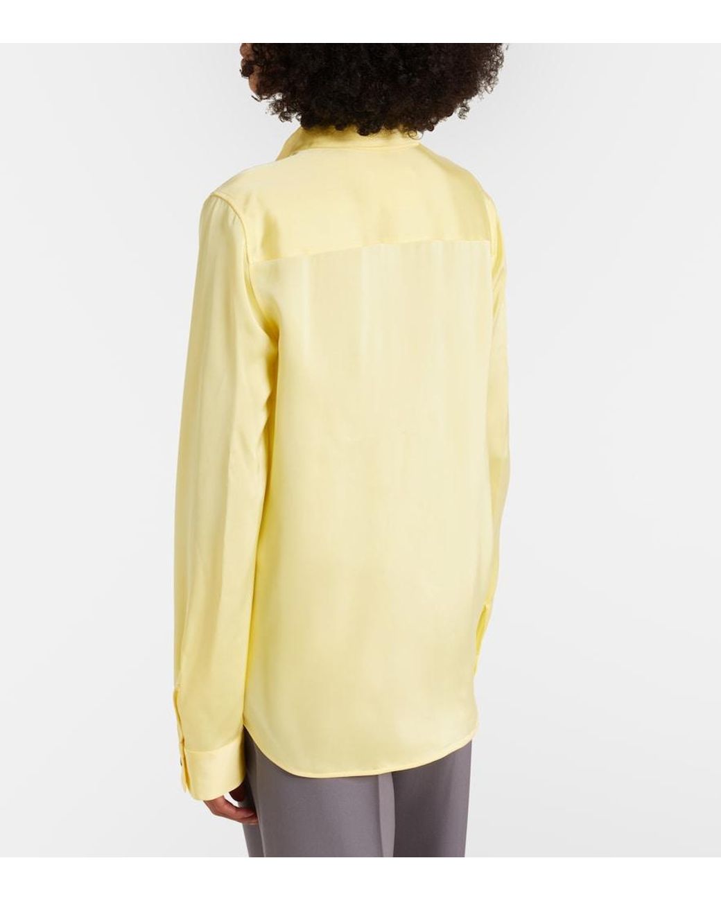 Jil Sander Yellow Satin Shirt