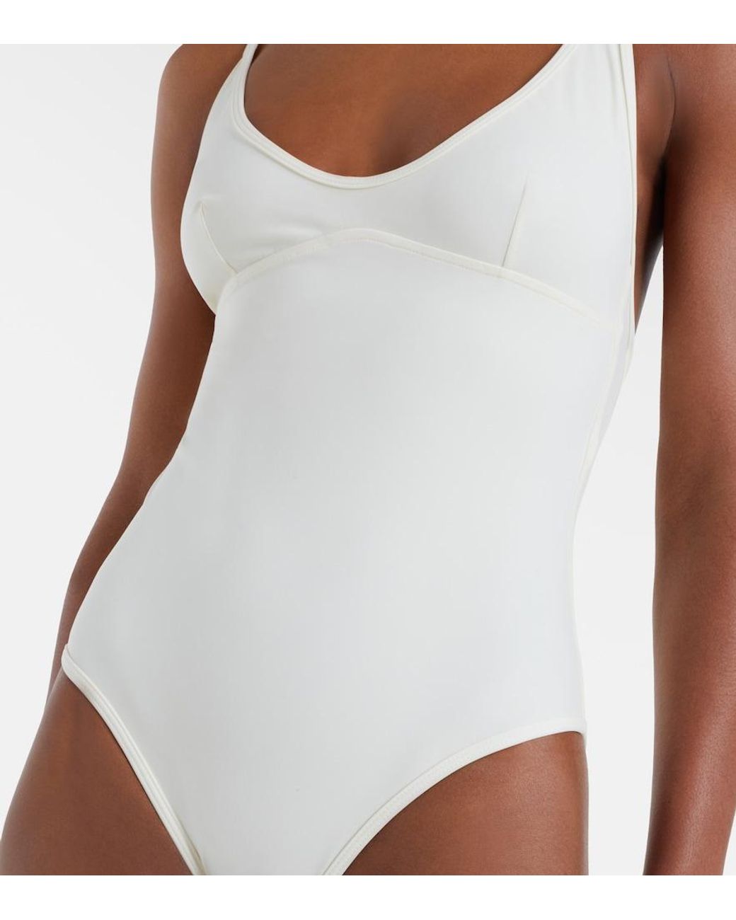 Totême White Scoop Swimsuit