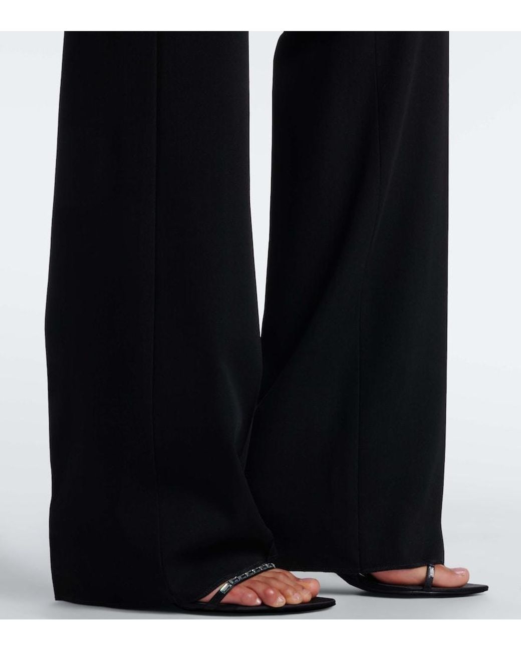 Max Mara Black Virgin Wool Straight Pants