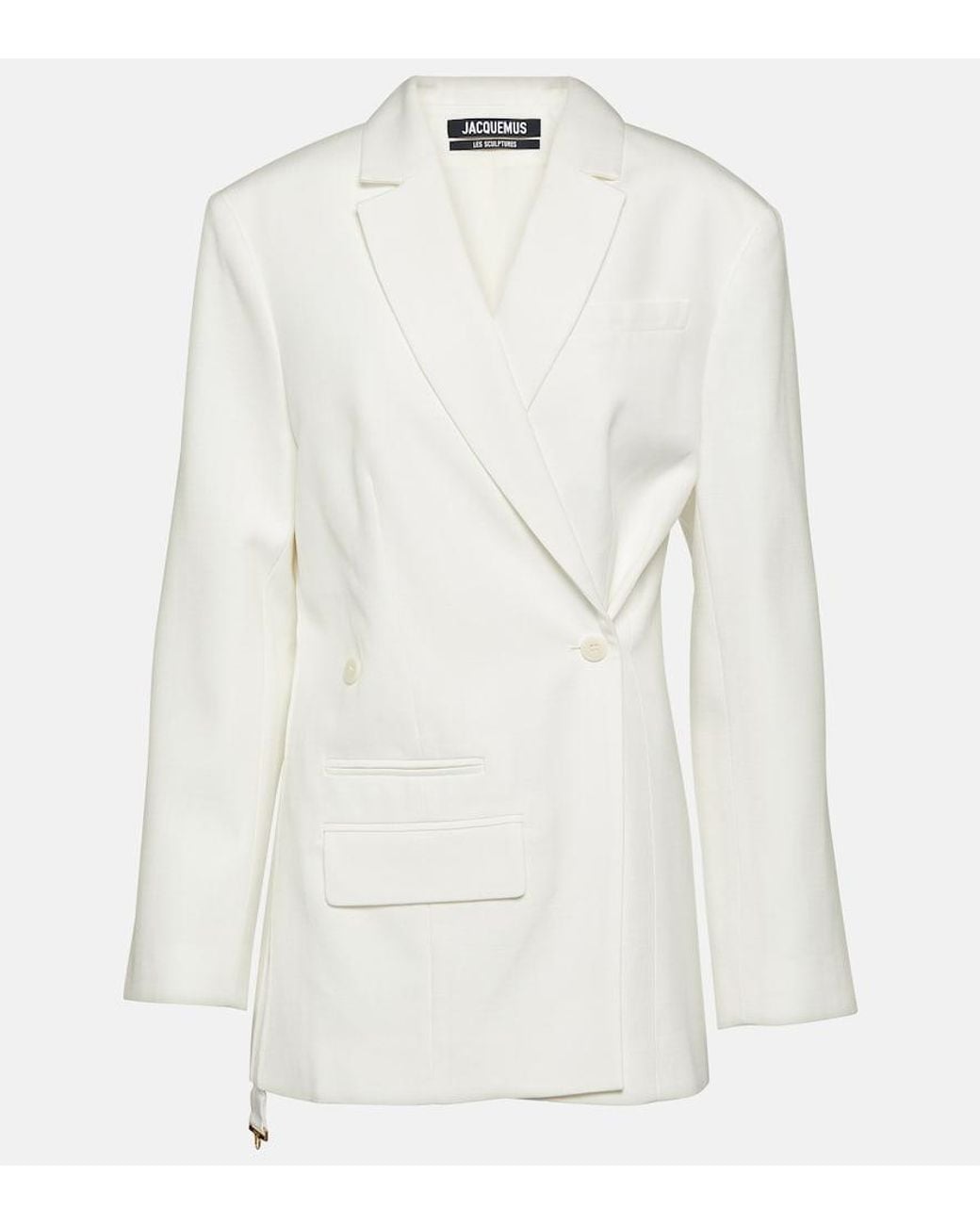 Jacquemus White La Veste Tibau Blazer Jacket