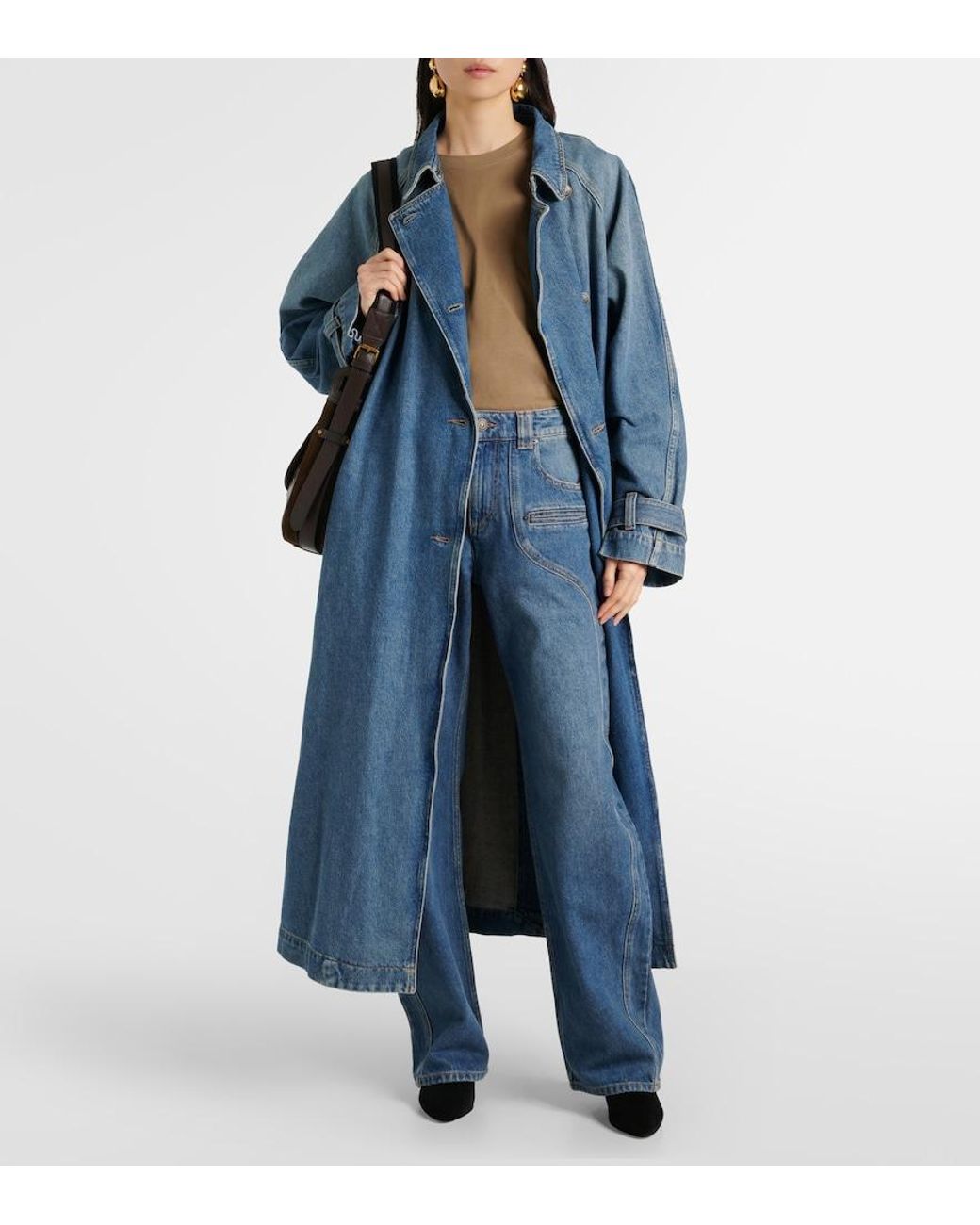 Isabel Marant Blue Betiane Wide-Leg Jeans