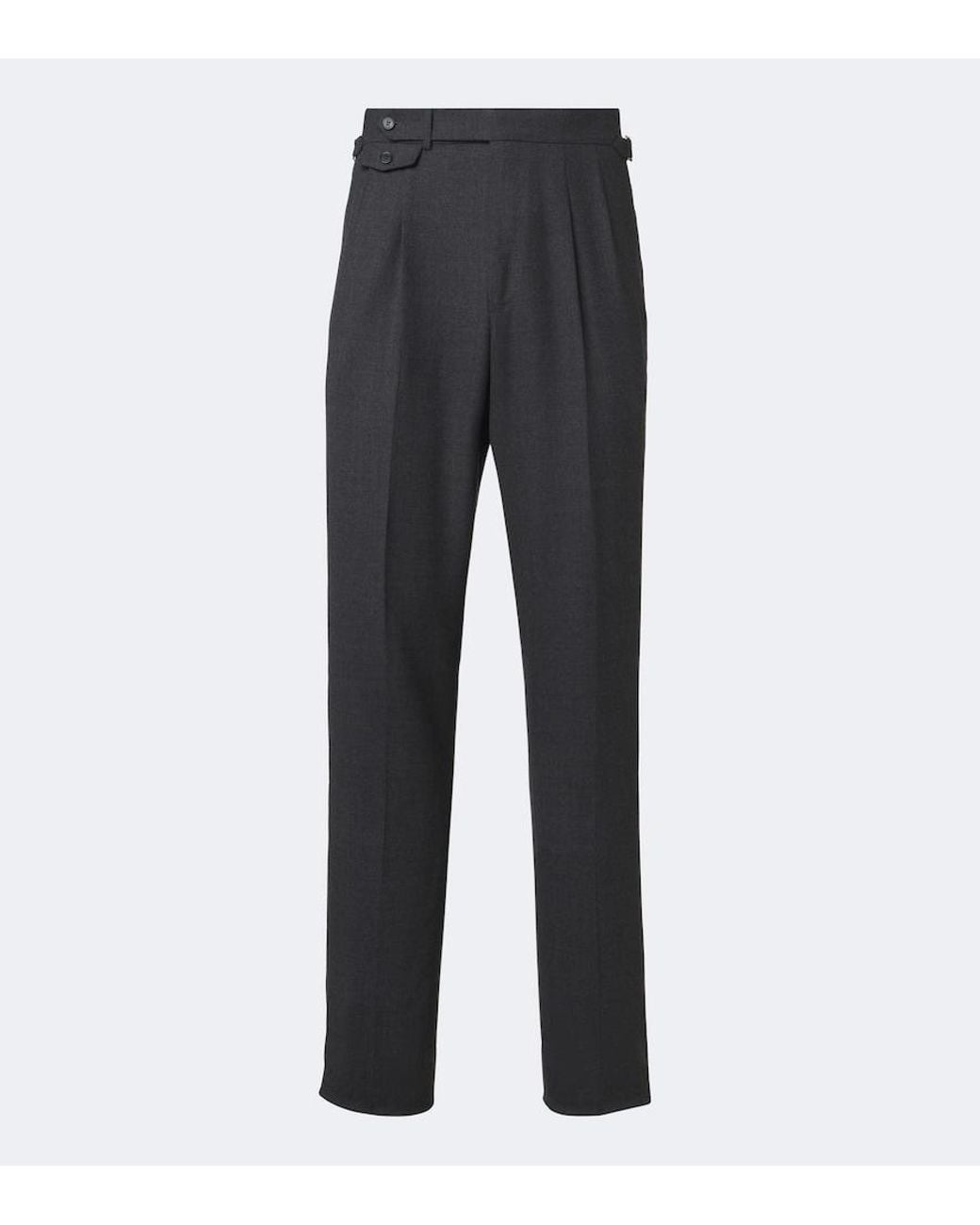 Dunhill Gray Wool And Cashmere Straight Pants for men