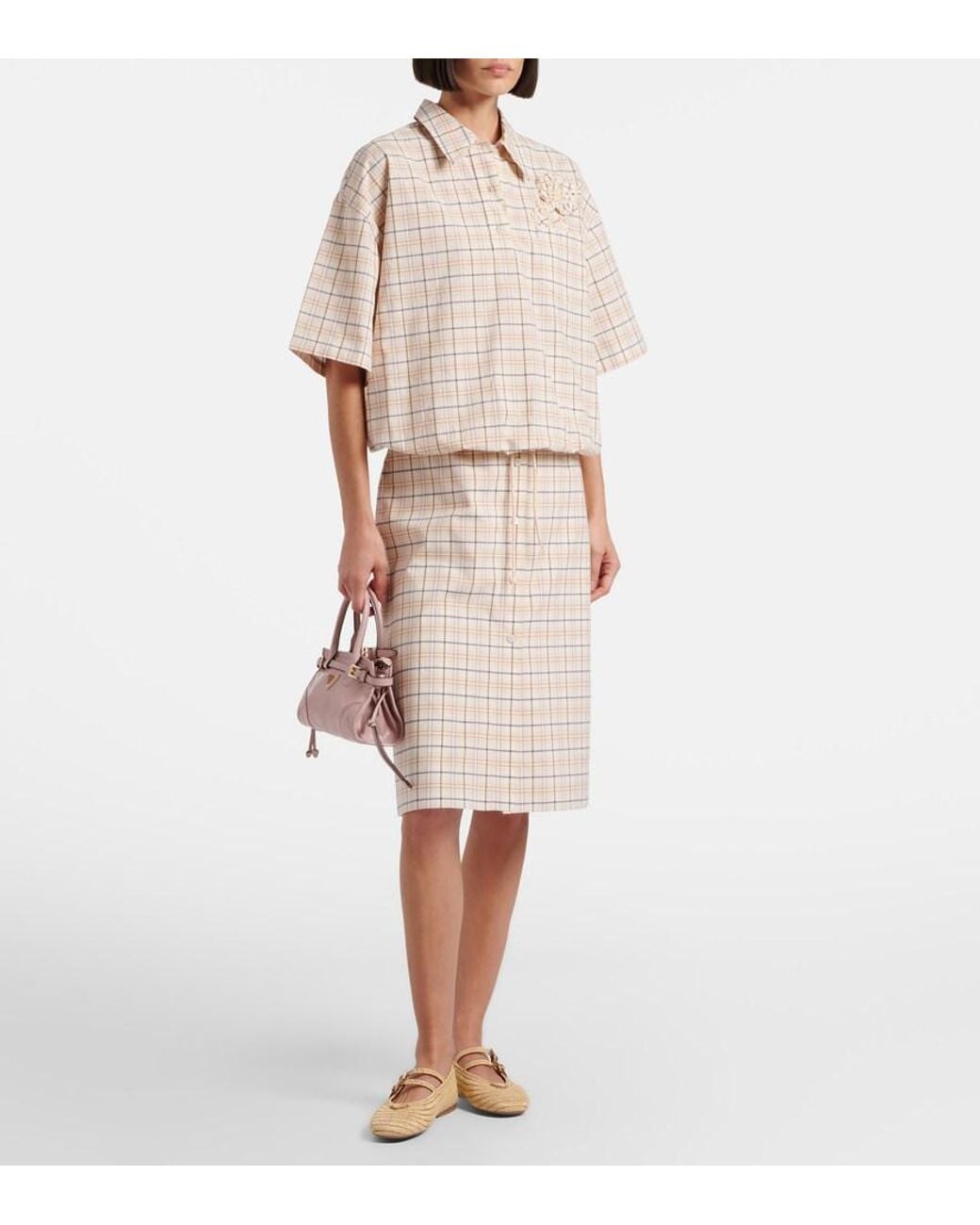 Prada Brown Crochet Raffia-Effect Mary Jane Flats