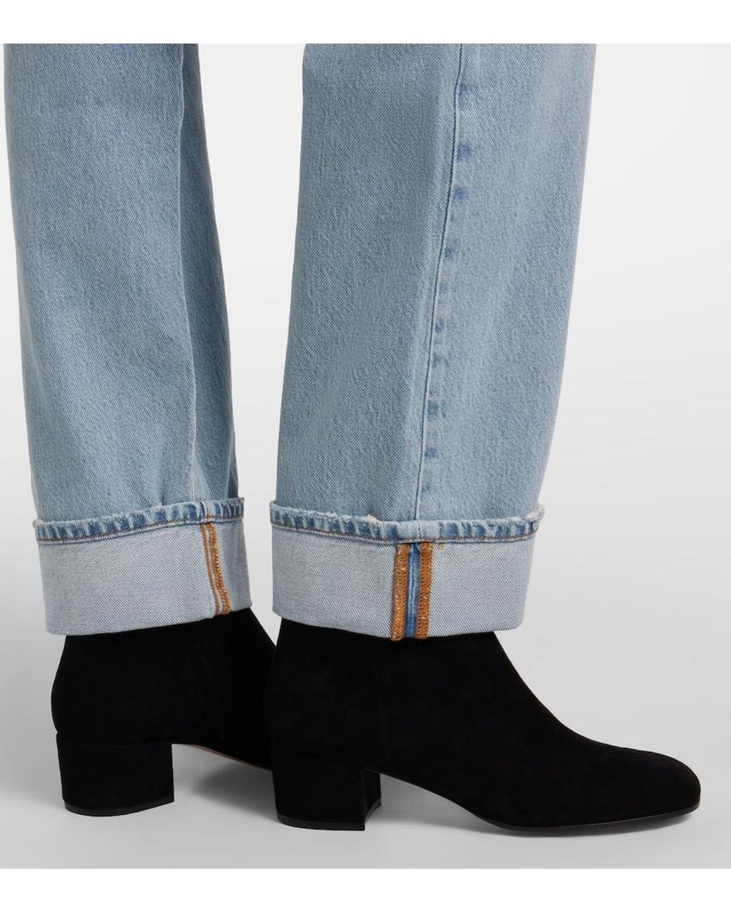 Gianvito Rossi Black Joelle Suede Ankle Boots