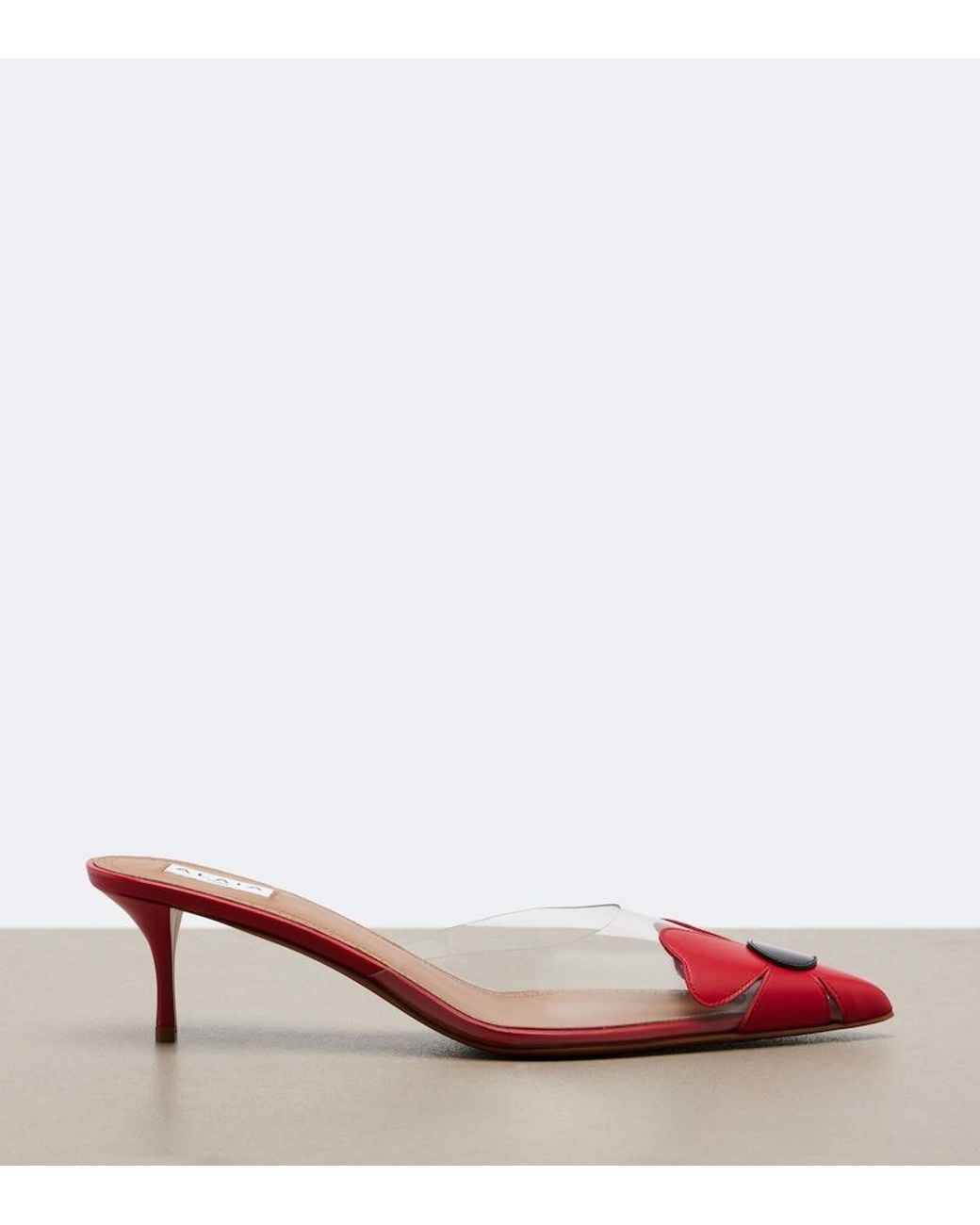 Alaïa Red Bloom Mules