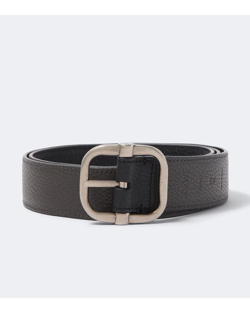 Loewe Black Loop Reversible Leather Belt for men