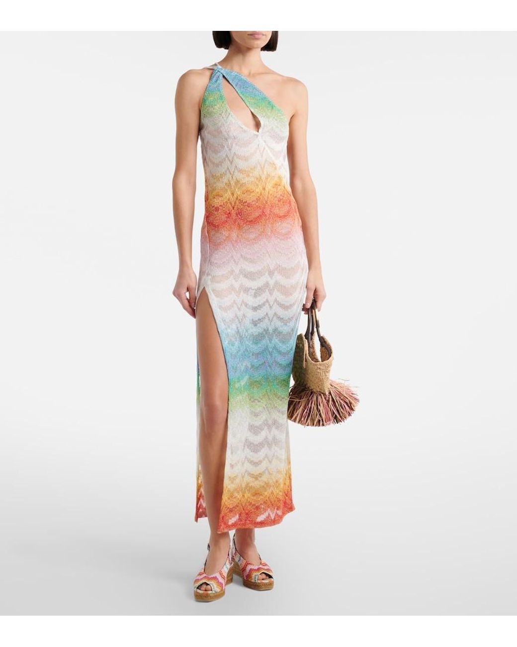 Missoni Multicolor Joy 30 Zigzag Lame Espadrille Wedges