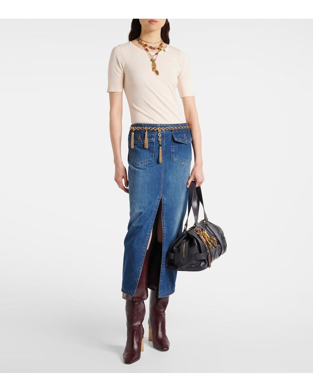 Chloé Natural Cotton Jersey T-Shirt