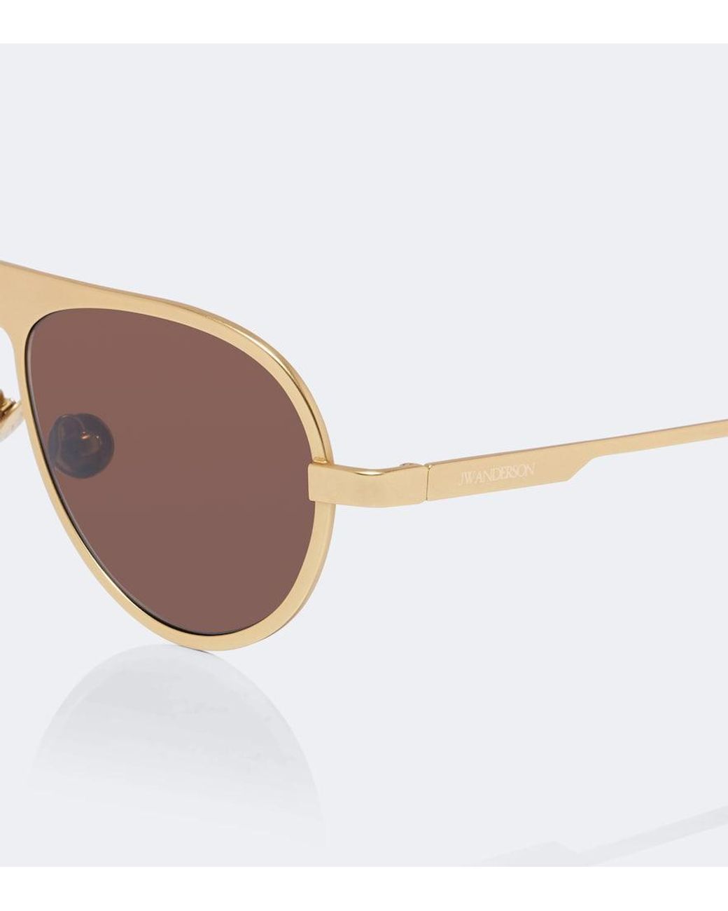 J.W. Anderson Brown Jwa05 Aviator Sunglasses