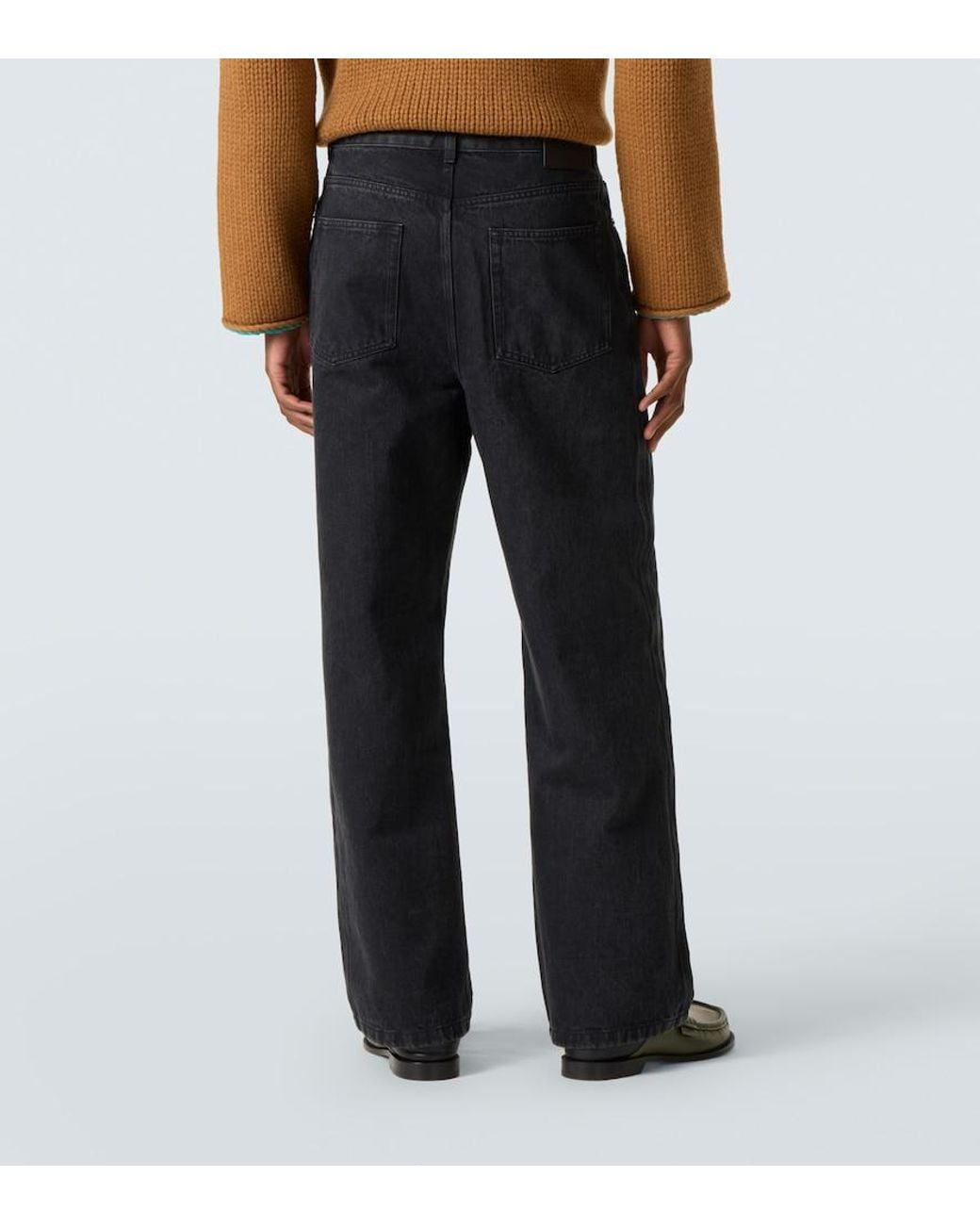 Loewe Blue Anagram Wide-Leg Jeans for men