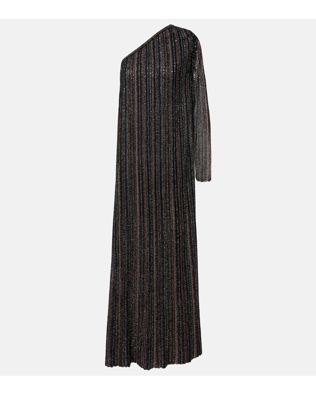 Missoni Black Chevron Lame Maxi Dress