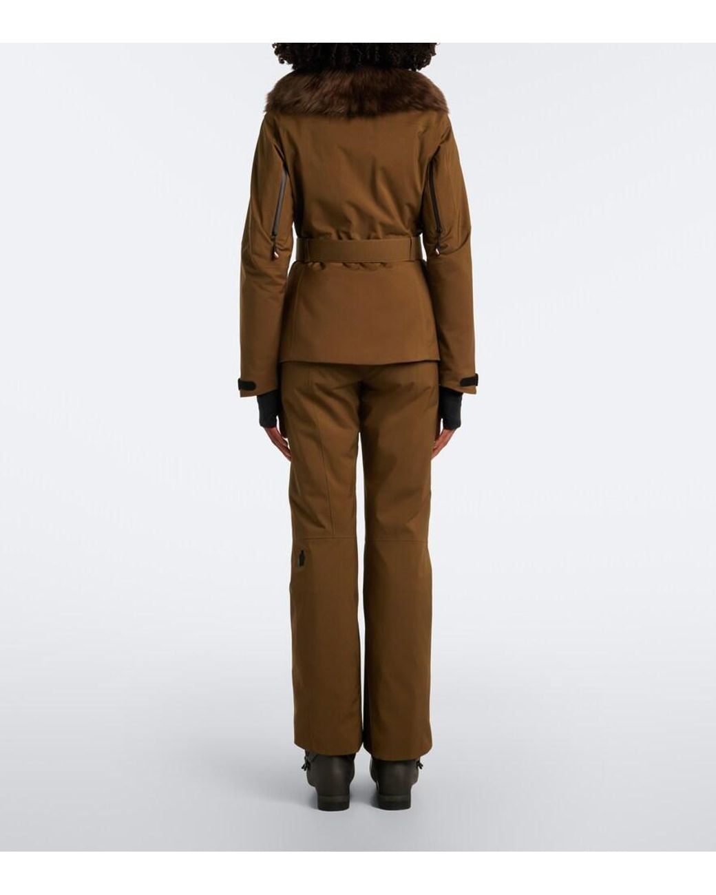 Moncler Brown Vizelles Belted Ski Jacket