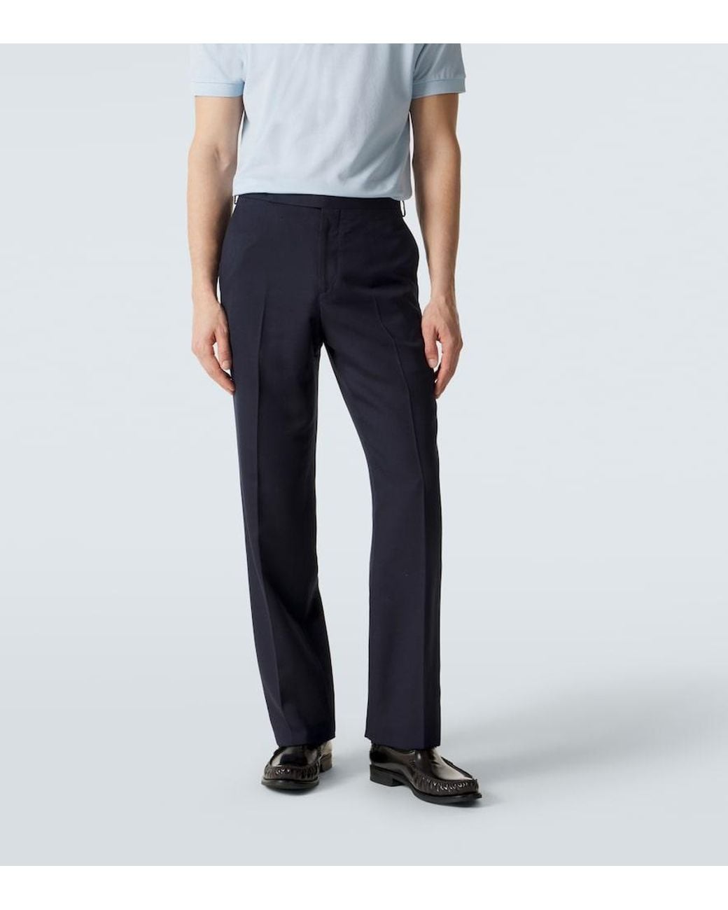 Lardini Blue Mid-Rise Chinos for men