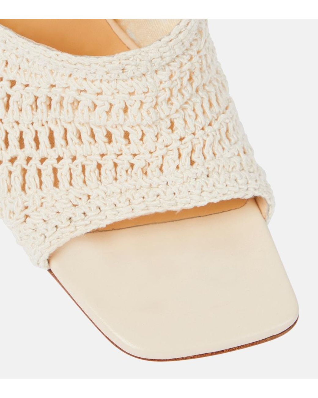 Magda Butrym White Crochet Wedge Sandals