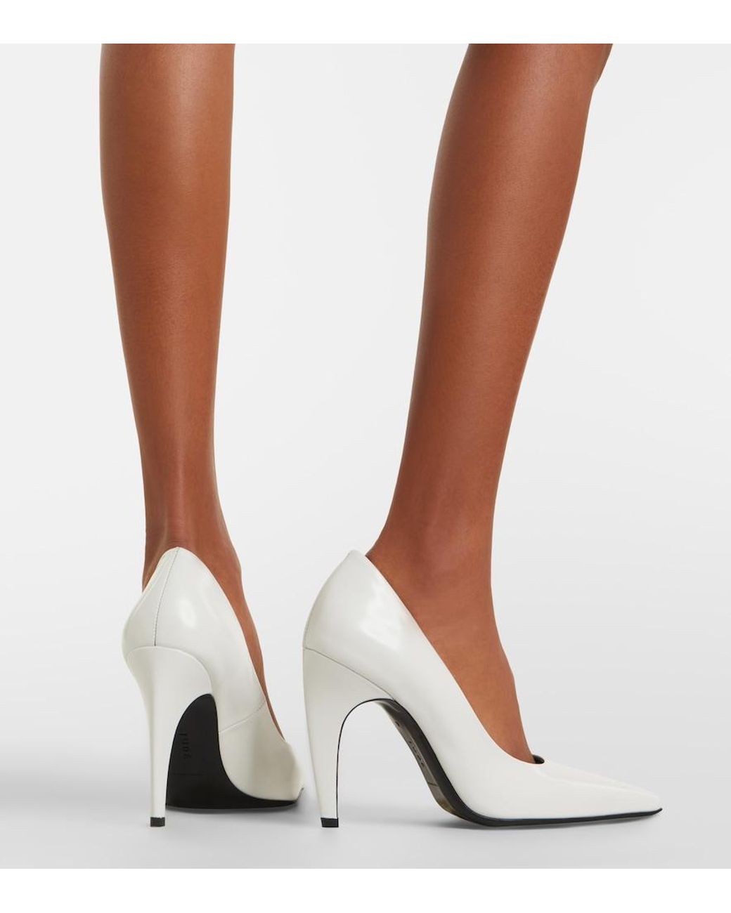 Jude White Fame Leather Pumps