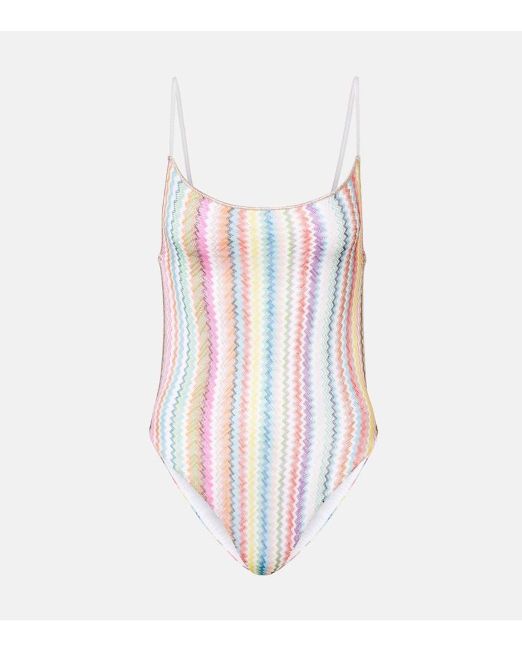 Missoni White Zigzag Swimsuit