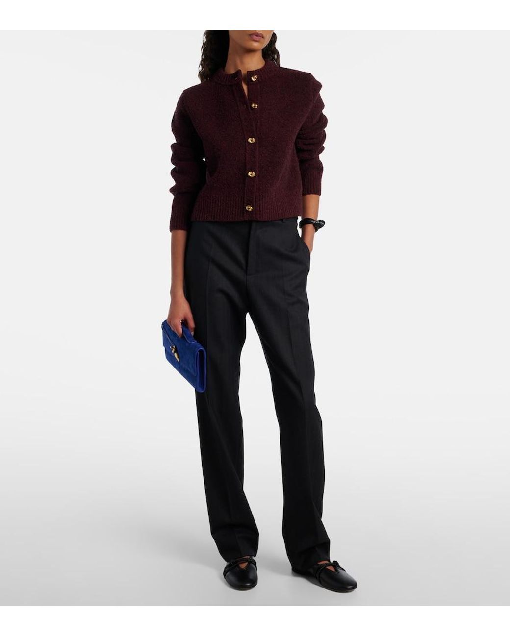 Bottega Veneta Black Rosa Knot Leather Ballet Flats