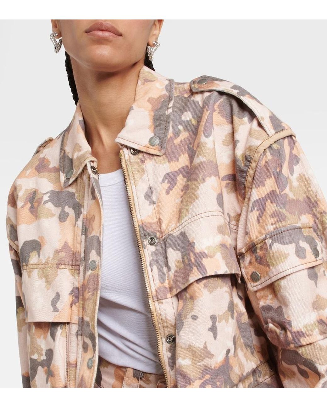 Isabel Marant Pink Elize Printed Cotton Jacket