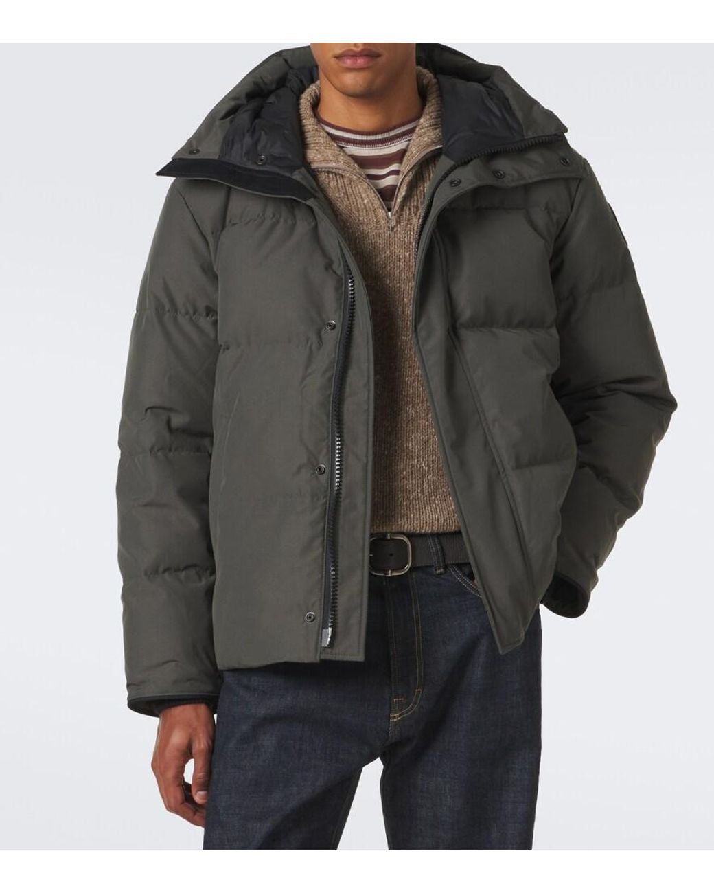 Canada Goose Green Seymour Hooded Down Jacket for men