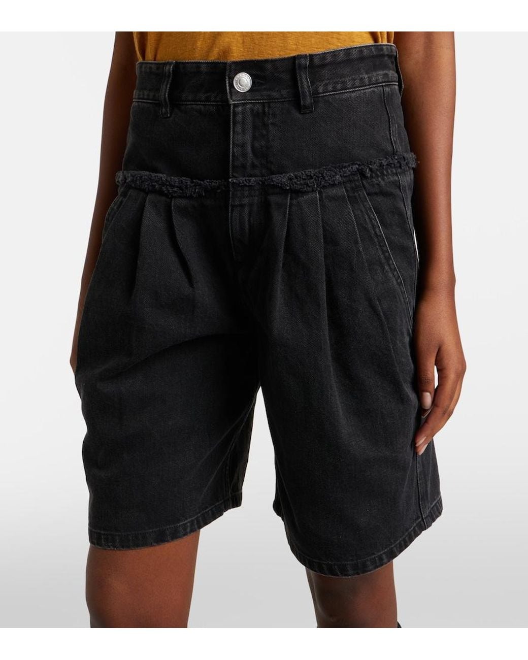 Isabel Marant Black Iselle Denim Bermuda Shorts