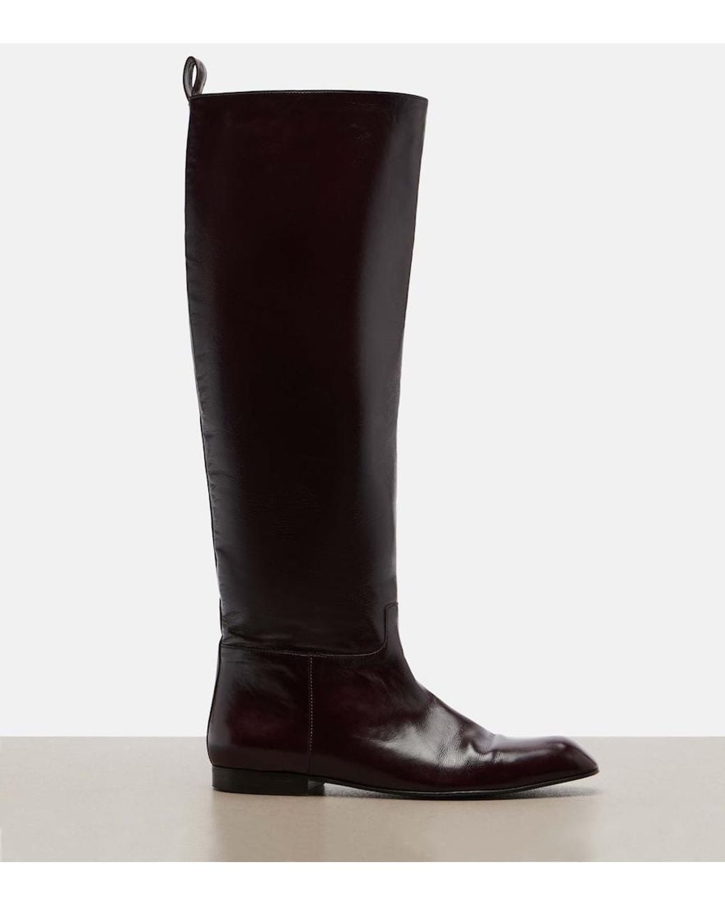 Khaite Brown Colt Leather Knee-High Boots