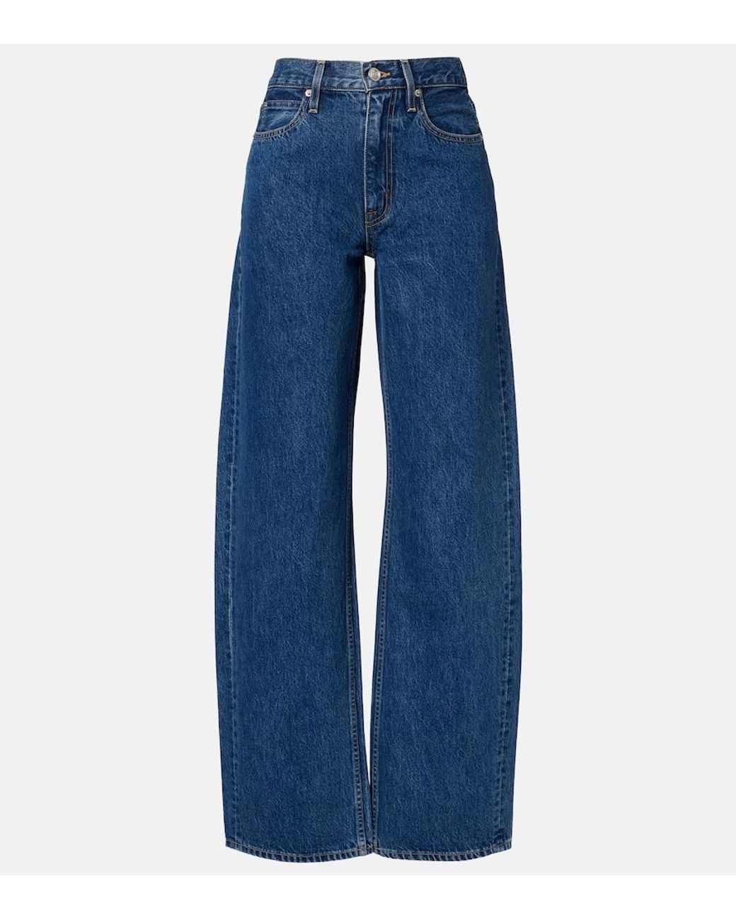 SLVRLAKE Denim Blue Cassie Wide-Leg Jeans
