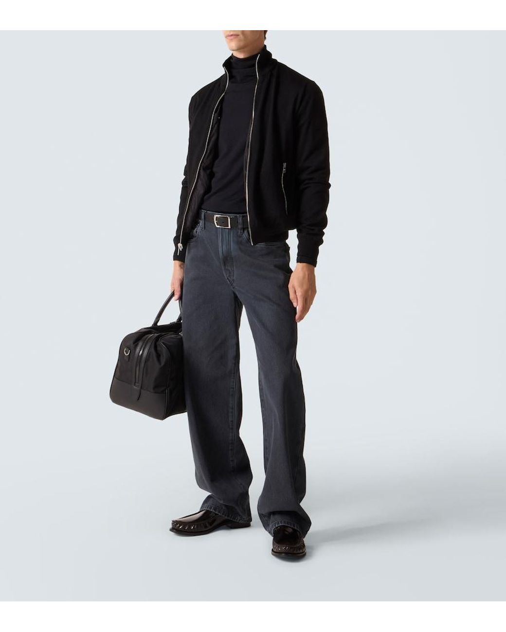 Prada Black Reversible Virgin Wool And Re-Nylon Jacket for men