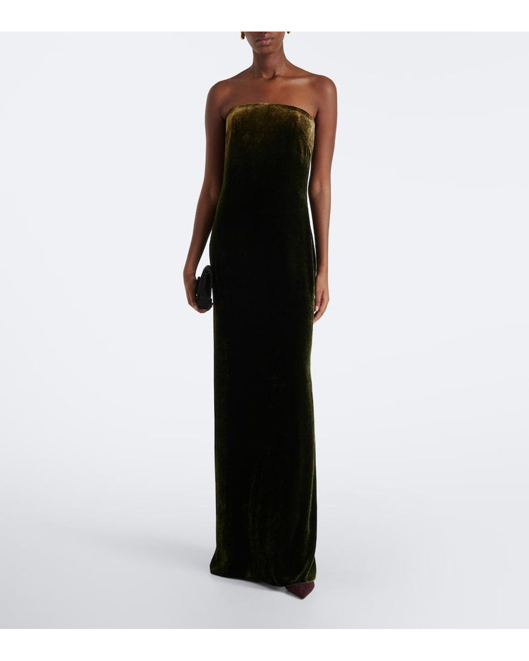 Ralph Lauren Black Velvet Bustier Gown