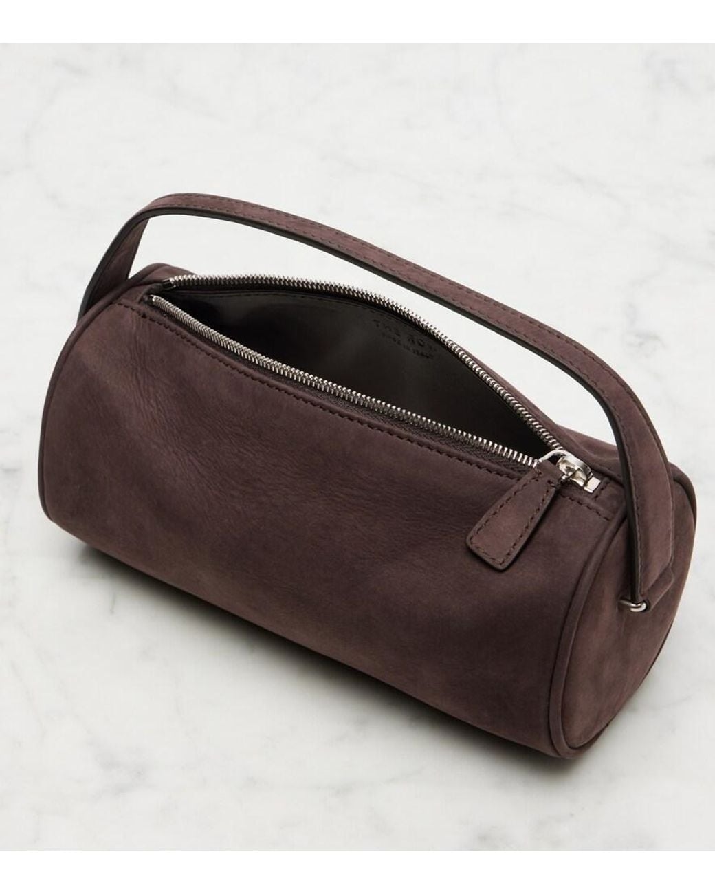 The Row Brown Tote Bag Round 90S Aus Veloursleder