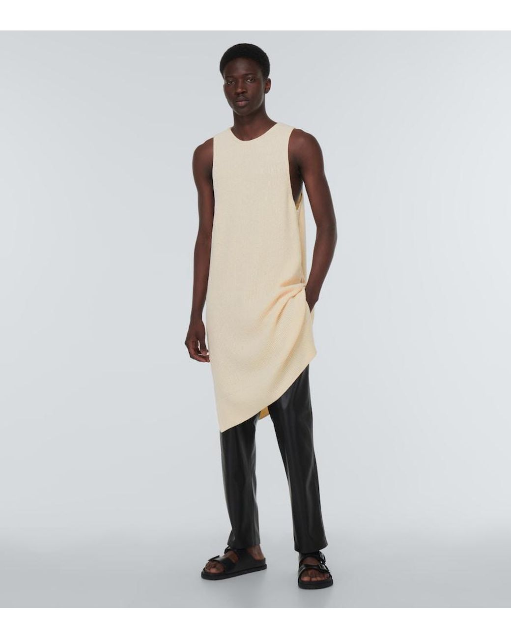 Nanushka Natural Zeno Cotton-Blend Tank Top for men
