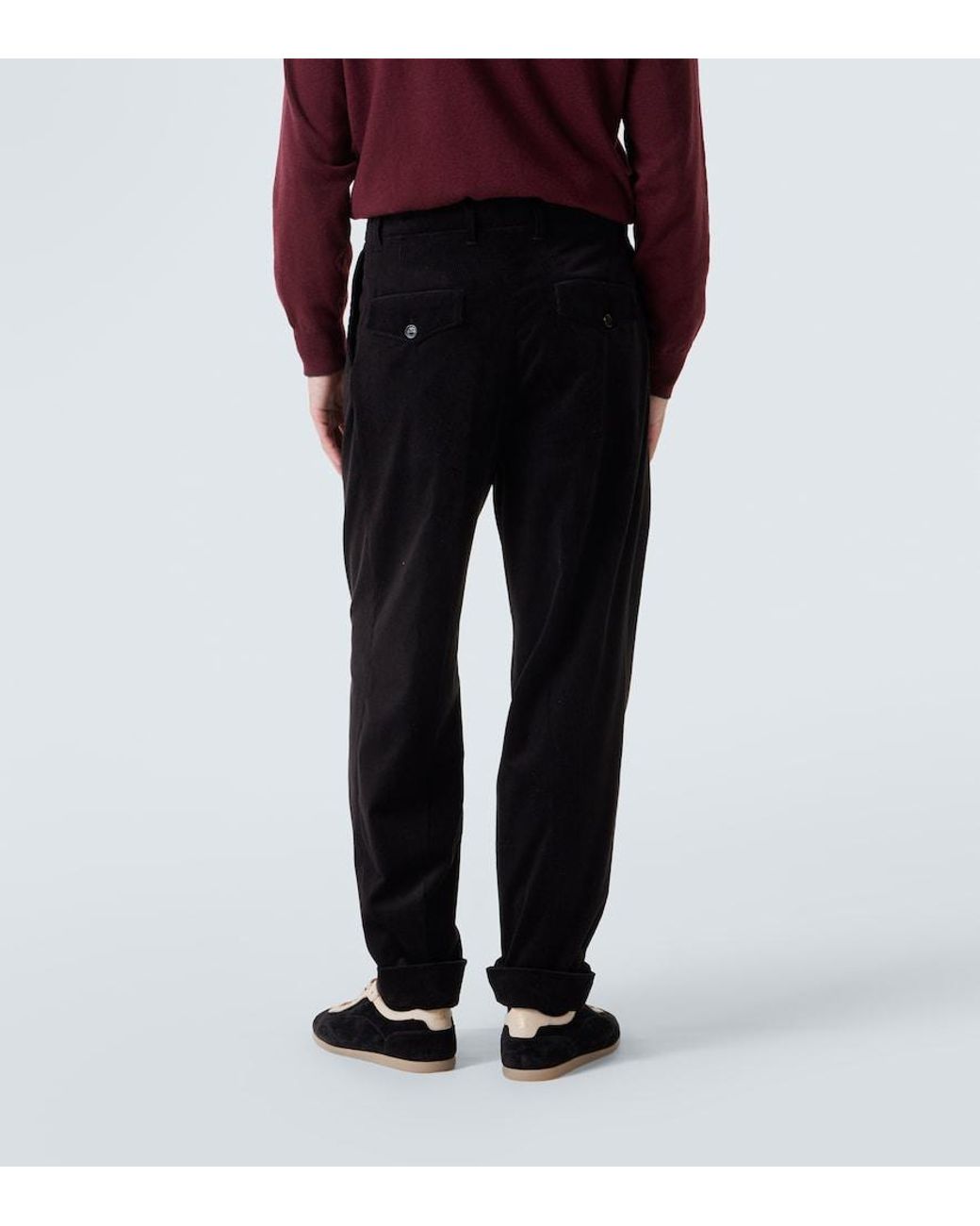 Pantaloni Regular di Brunello Cucinelli in Black da Uomo