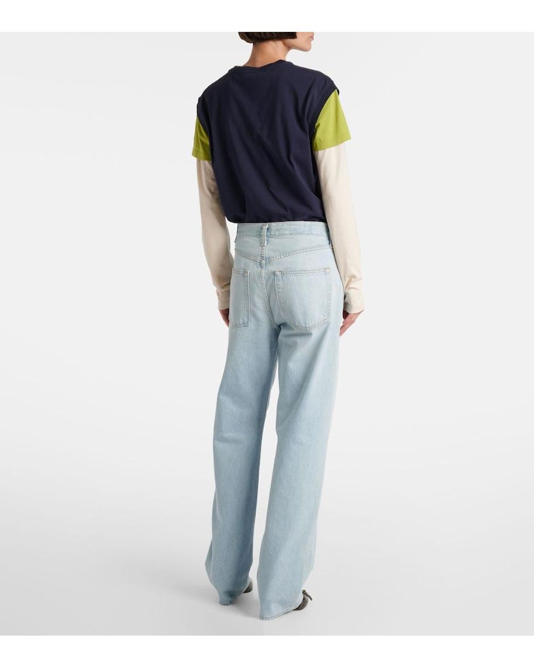 Agolde Blue Kelly High-Rise Straight Jeans