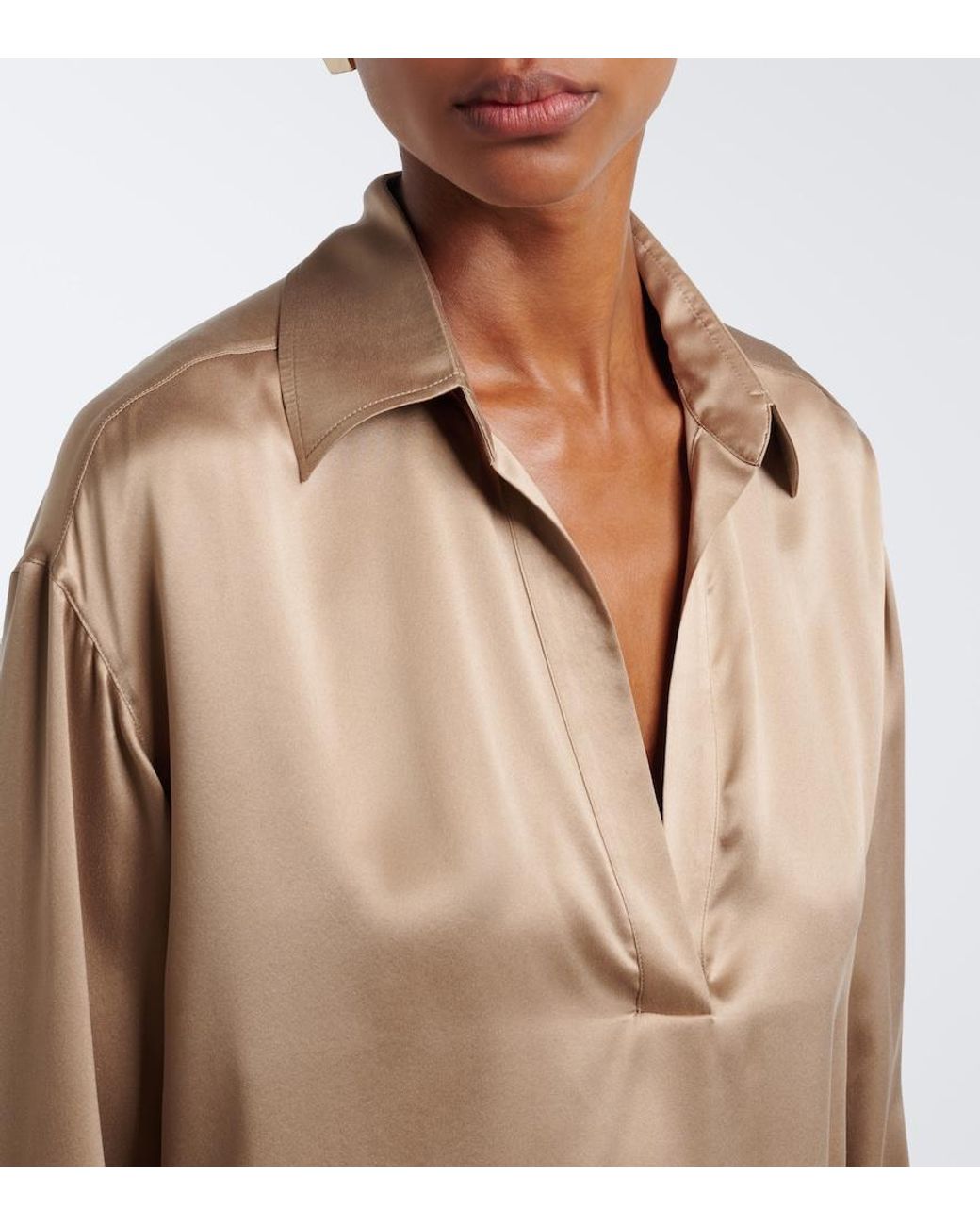 Tom Ford Natural Silk Satin Blouse