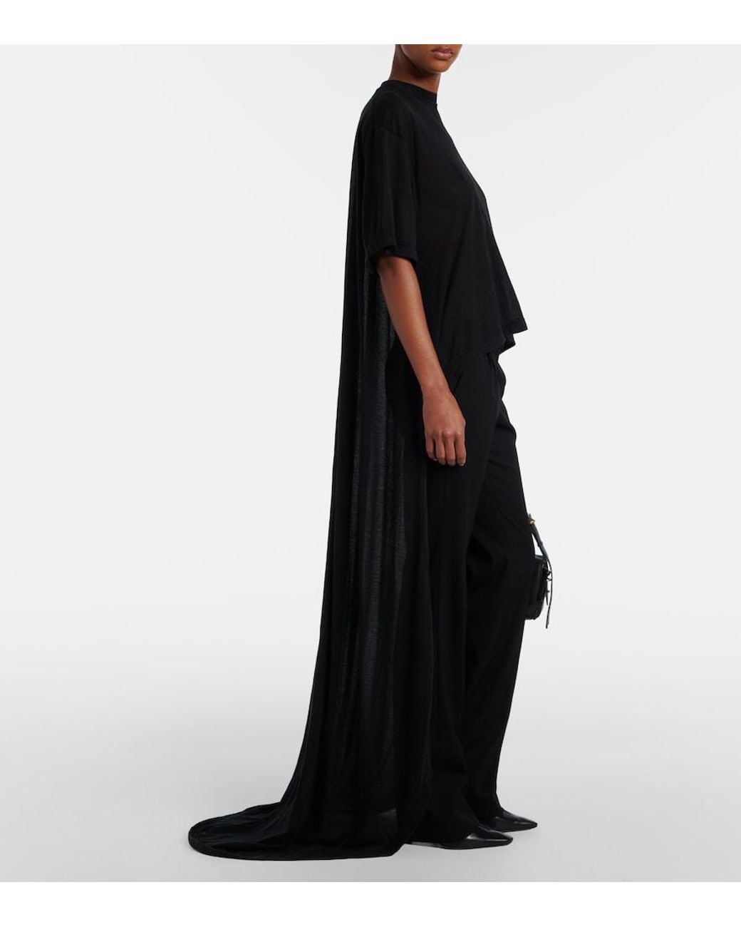 Balenciaga Black T-Shirt Aus Baumwoll-Jersey