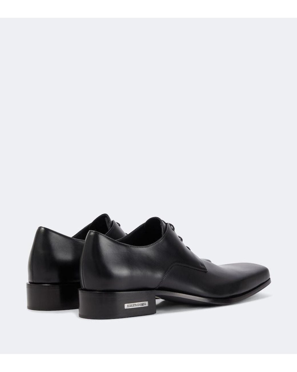 Balenciaga Black Concorde Leather Derby Shoes for men