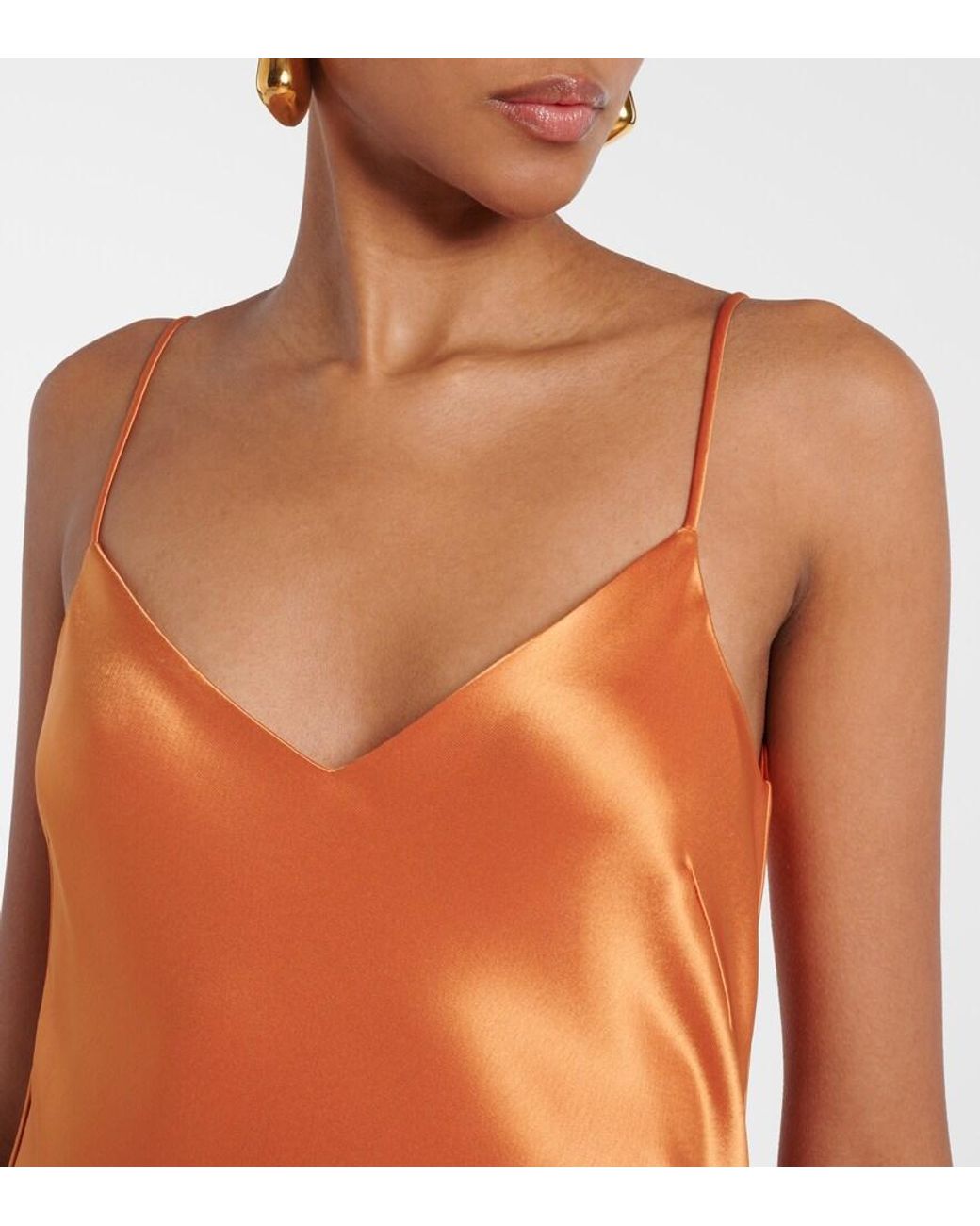 Galvan Orange Slipdress Provence Aus Satin