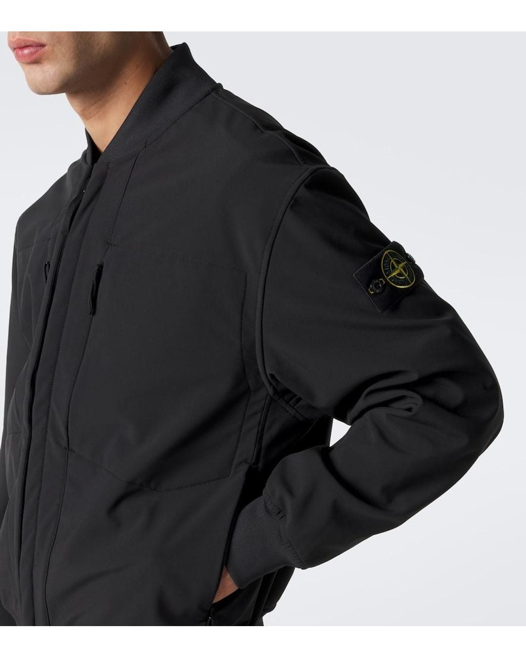 Stone Island Black Compass Technical Bomber Jacket for men