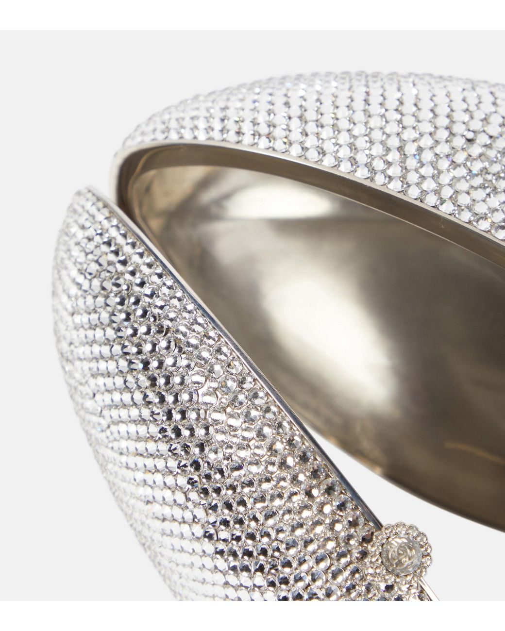 Gucci Crystal-embellished Heart Clutch in White | Lyst