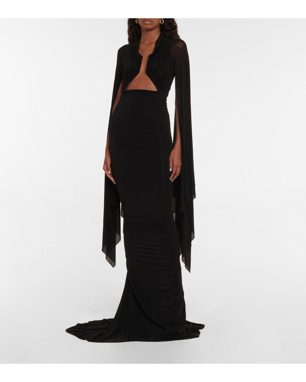 Rick Owens Cutout Gown in Black | Lyst